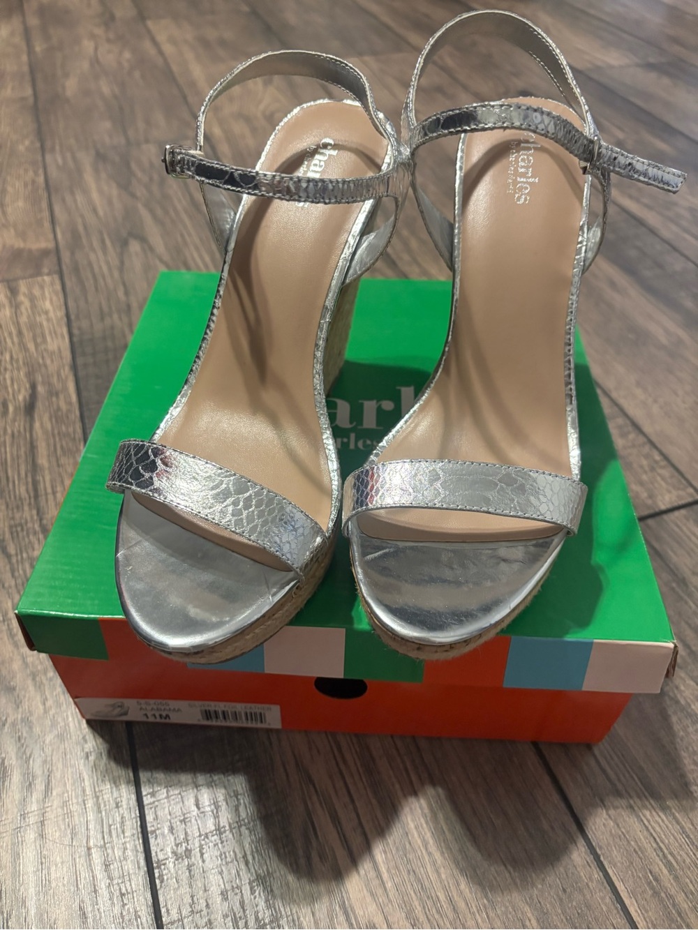 NWT Charles David Alabama platform wedge heel sandal